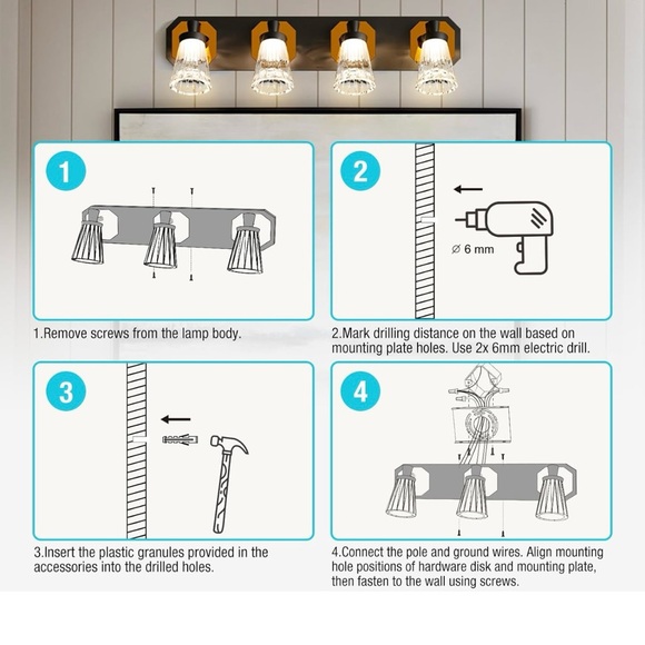 Libtii 4-Light LED Vanity Light Fixture - Picture 5 of 6